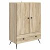 vidaXL Sz&eacute;f fi&oacute;kkal Sonoma T&ouml;lgy 66 x 34,5 x 95 cm Szerelt Fa