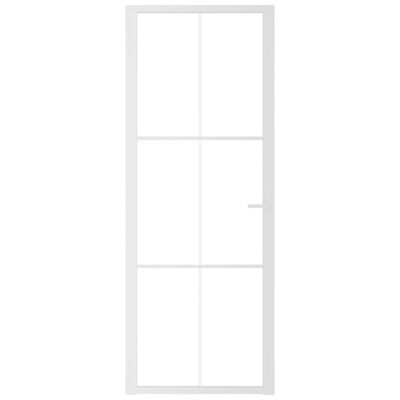 vidaXL fehér ESG üveg és alumínium beltéri ajtó 76 x 201,5 cm