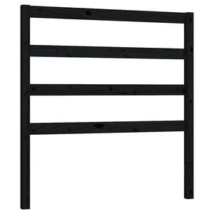 vidaXL fekete t&ouml;m&ouml;r fenyőfa &aacute;gyfejt&aacute;mla 81 x 4 x 100 cm