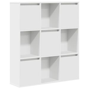 vidaXL feh&eacute;r szerelt fa k&ouml;nyvespolc 89x24x101,5 cm