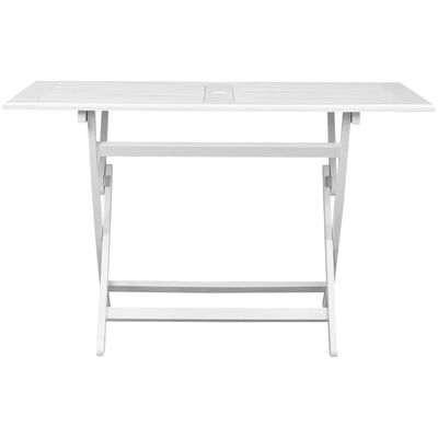 vidaXL fehér tömör akácfa kerti asztal 120 x 70 x 75 cm