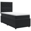 vidaXL Boxspring &aacute;gy matraccal fejt&aacute;ml&aacute;val Fekete 80 x 200 cm B&aacute;rsony