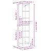vidaXL feh&eacute;r szerelt fa magasszekr&eacute;ny 34,5x32,5x180 cm