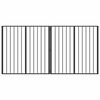 vidaXL Kutya Kapu 2 Panels Fekete 100 x 100 cm Horganyzott Ac&eacute;l