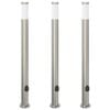 vidaXL 3 db rozsdamentes ac&eacute;lb&oacute;l k&eacute;sz&uuml;lt konnektoros oszlopl&aacute;mpa 110 cm IP44
