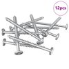 vidaXL Fa Csavarok 12 db Ez&uuml;st M6 x 70 mm Ac&eacute;l