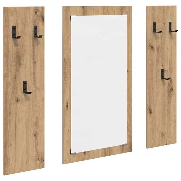 vidaXL Fali Kabáthorog kézműves tölgy 96 x 1.5 x 90 cm Faanyag