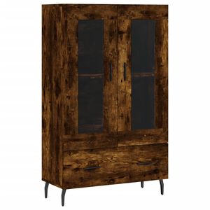 vidaXL f&uuml;st&ouml;s t&ouml;lgy sz&iacute;nű szerelt fa magasszekr&eacute;ny 69,5 x 31 x 115 cm