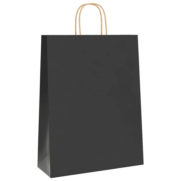 vidaXL 250 db fekete pap&iacute;rzacsk&oacute;k foganty&uacute;kkal 32x12x42 cm