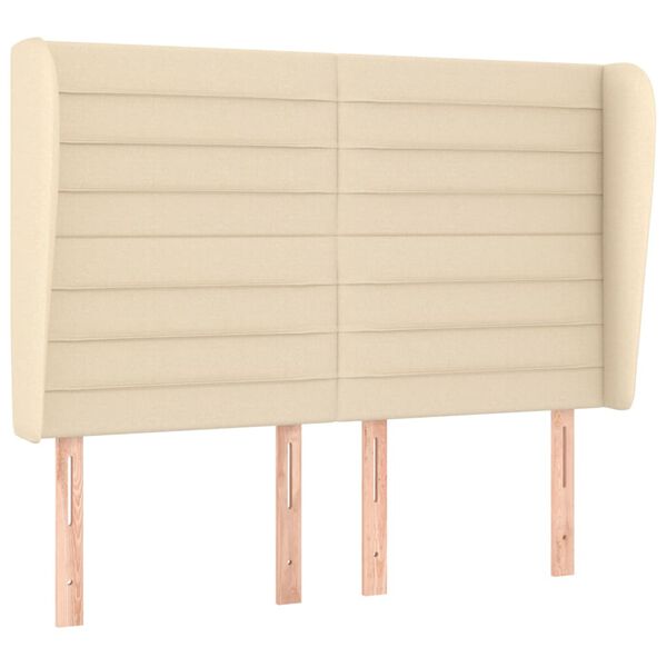 vidaXL kr&eacute;msz&iacute;nű sz&ouml;vet fejt&aacute;mla sz&aacute;rnyakkal 147 x 23 x 118/128 cm