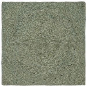 vidaXL Ter&uuml;letszőnyegek Olajz&ouml;ld 120 x 120 cm Juta