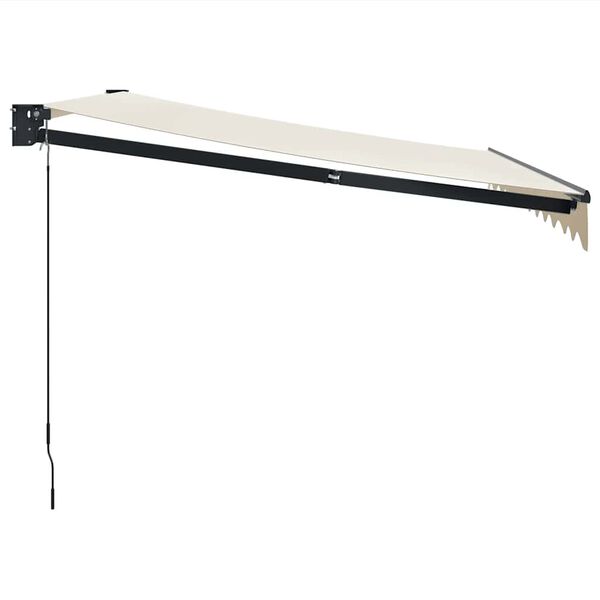 vidaXL kr&eacute;msz&iacute;nű sz&ouml;vet &eacute;s alum&iacute;nium beh&uacute;zhat&oacute; napellenző 3 x 2,5 m