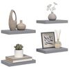 vidaXL 4 db sz&uuml;rke MDF lebegő fali polc 40 x 23 x 3,8 cm