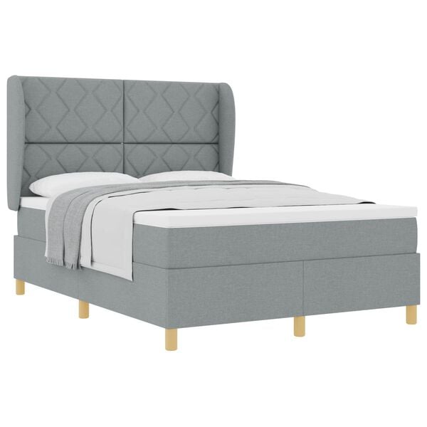 vidaXL Boxspring &aacute;gy matraccal S&ouml;t&eacute;tsz&uuml;rke 90x190 cm Sz&ouml;vet sz&ouml;vet