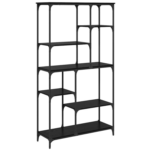 vidaXL K&ouml;nyvespolc Fekete t&ouml;lgy 99 x 35,5 x 176 cm Faanyag