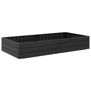 vidaXL Emelt &Aacute;gy Fekete 151 x 75,5 x 25 cm PP