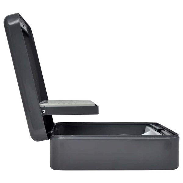 vidaXL K&eacute;szp&eacute;nz Doboz z&aacute;rral S&ouml;t&eacute;tsz&uuml;rke 30 x 24 x 9 cm Ac&eacute;l