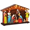 vidaXL Kar&aacute;csonyi betlehem SALO 31 x 7,5 x 21,5 cm Gyanta Soksz&iacute;nű