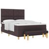 vidaXL Boxrug&oacute;s &aacute;gy fejt&aacute;ml&aacute;val s&ouml;t&eacute;tbarna 200 x 140 cm sz&ouml;vet