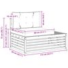 vidaXL K&uuml;lt&eacute;ri kanap&eacute; szett 2 Darab Term&eacute;szetes &eacute;s Vil&aacute;gossz&uuml;rke