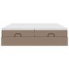 vidaXL Ottomán ágykeret matraccal Cappucino 200x200cm műbőrrel