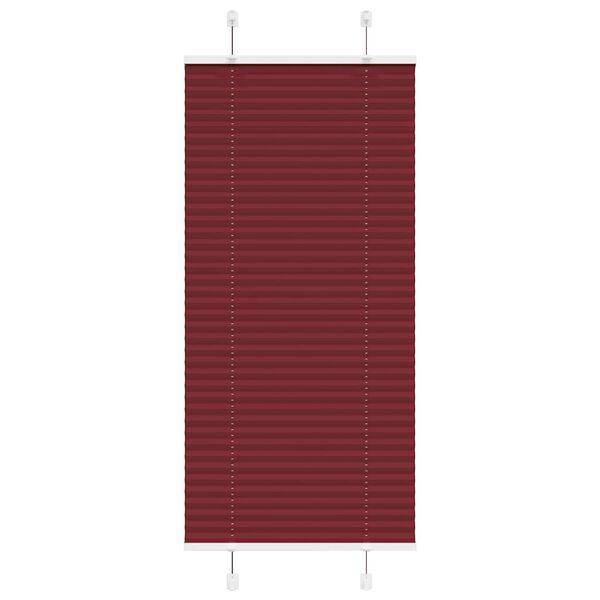 vidaXL plisz&iacute;rozott redőny Bordeaux piros 60x150 cm Sz&ouml;vetsz&eacute;less&eacute;g