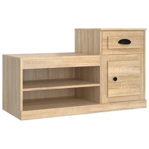 vidaXL sonoma t&ouml;lgy sz&iacute;nű szerelt fa cipőszekr&eacute;ny 100x42x60 cm