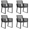 vidaXL 4 db fekete polyrattan kerti sz&eacute;k