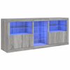vidaXL sz&uuml;rke sonoma t&aacute;lal&oacute;szekr&eacute;ny LED-vil&aacute;g&iacute;t&aacute;ssal 181,5x37x67 cm