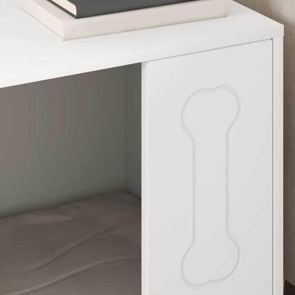 vidaXL Kutyah&aacute;z Feh&eacute;r 44 x 42 x 49 cm Faanyag