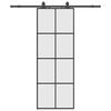 vidaXL fekete ESG &uuml;veg tol&oacute;ajt&oacute; f&eacute;mszerelv&eacute;ny-szettel 76x205 cm