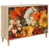 vidaXL Sz&eacute;f GENNEP Sonoma 102 x 33 x 75 cm Szerelt Fa