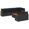 vidaXL Patio Sofa Set 8-szem&eacute;lyes Black