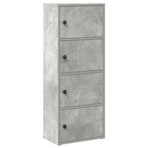 vidaXL betonsz&uuml;rke szerelt fa k&ouml;nyvespolc 40x24x102 cm