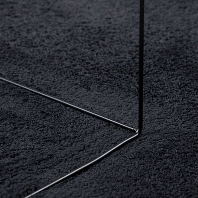 vidaXL OVIEDO fekete rövid szálú szőnyeg Ø 100 cm