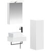 vidaXL F&uuml;rdőszobai Szekr&eacute;ny Szett 4 pcs Feh&eacute;r 50 x 14,5 x 70 cm