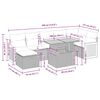 vidaXL 5 r&eacute;szes sz&uuml;rke polyrattan kerti &uuml;lőgarnit&uacute;ra p&aacute;rn&aacute;kkal