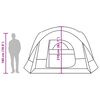 vidaXL 6 személyes zöld vízálló családi sátor