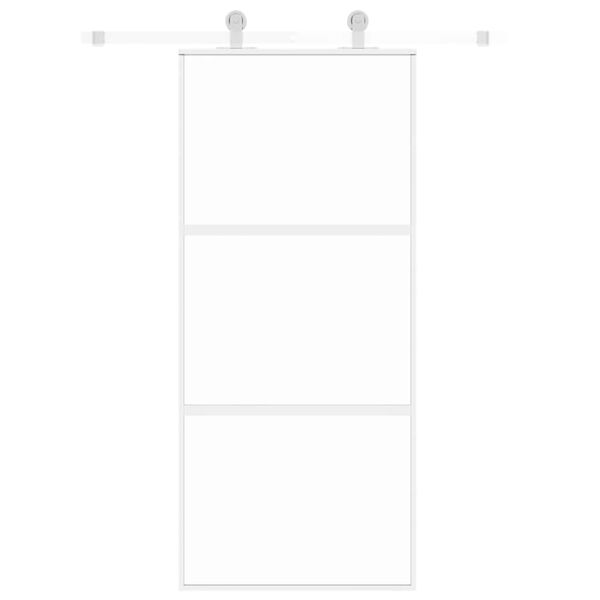 vidaXL fehér edzett üveg és alumínium tolóajtó 90 x 205 cm