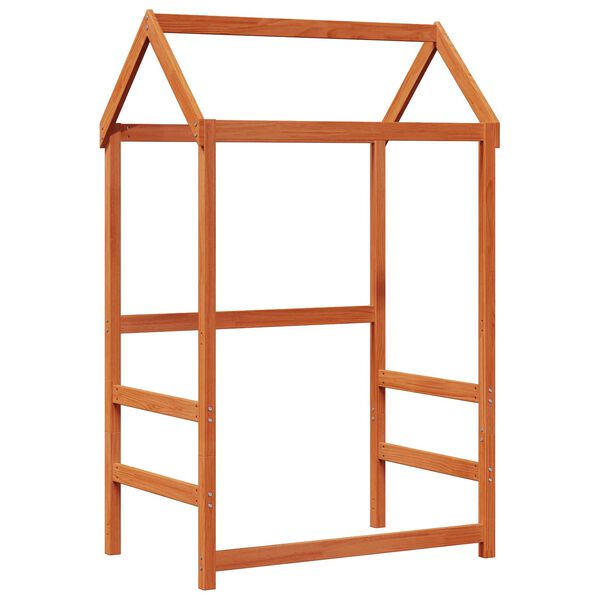 vidaXL Nappali &Aacute;gy Szett 3 pcs Faggy&uacute; barna T&ouml;m&ouml;r fenyőfa