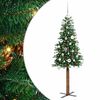 vidaXL Karcs&uacute; kar&aacute;csonyfa Z&ouml;ld 150 cm PVC &eacute;s t&ouml;m&ouml;r fenyőfa