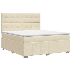 vidaXL Boxspring &aacute;gy matraccal Kr&eacute;msz&iacute;nű 140 x 200 cm Sz&ouml;vet