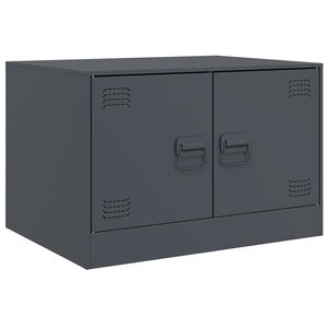 vidaXL antracitsz&uuml;rke ac&eacute;l doh&aacute;nyz&oacute;asztal 67x50x44 cm