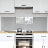 vidaXL Konyhai splashback 2 pcs Világosszürke 80 x 50 cm edzett üveg