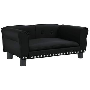 vidaXL fekete műbőr kutya&aacute;gy 70 x 45 x 30 cm