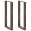 vidaXL 2 db U alak&uacute; b&aacute;rasztall&aacute;b nat&uacute;r ac&eacute;lb&oacute;l 40x(90-91) cm