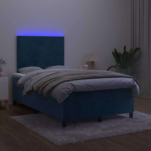 vidaXL s&ouml;t&eacute;tk&eacute;k b&aacute;rsony rug&oacute;s &eacute;s LED-es &aacute;gy matraccal 120x190 cm