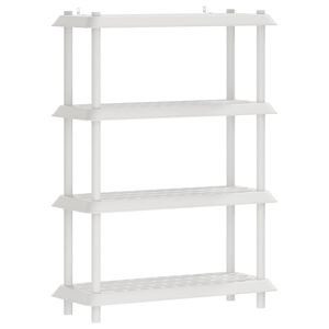 vidaXL Polc egys&eacute;g 4 szint 100 x 40 x 136,5 cm PP Feh&eacute;r