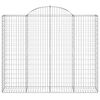 vidaXL 8 db íves horganyzott vas gabion kosár 200x50x160/180 cm