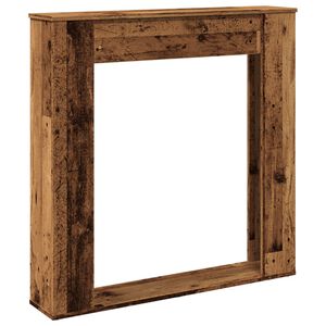 vidaXL antik fa sz&iacute;nű szerelt fa kandall&oacute;burkolat 100 x 20 x 100 cm